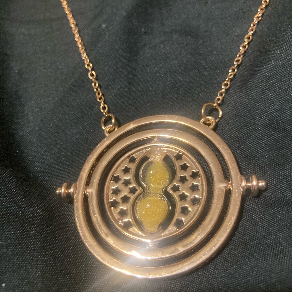 Harry Potter Time Turning Gold Necklace